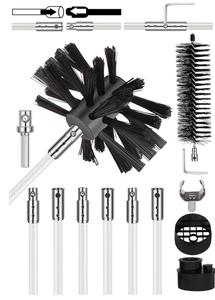 Flexible Dryer Vent Cleaner Kit Chimney Brushes Extends Up To 24 Feet