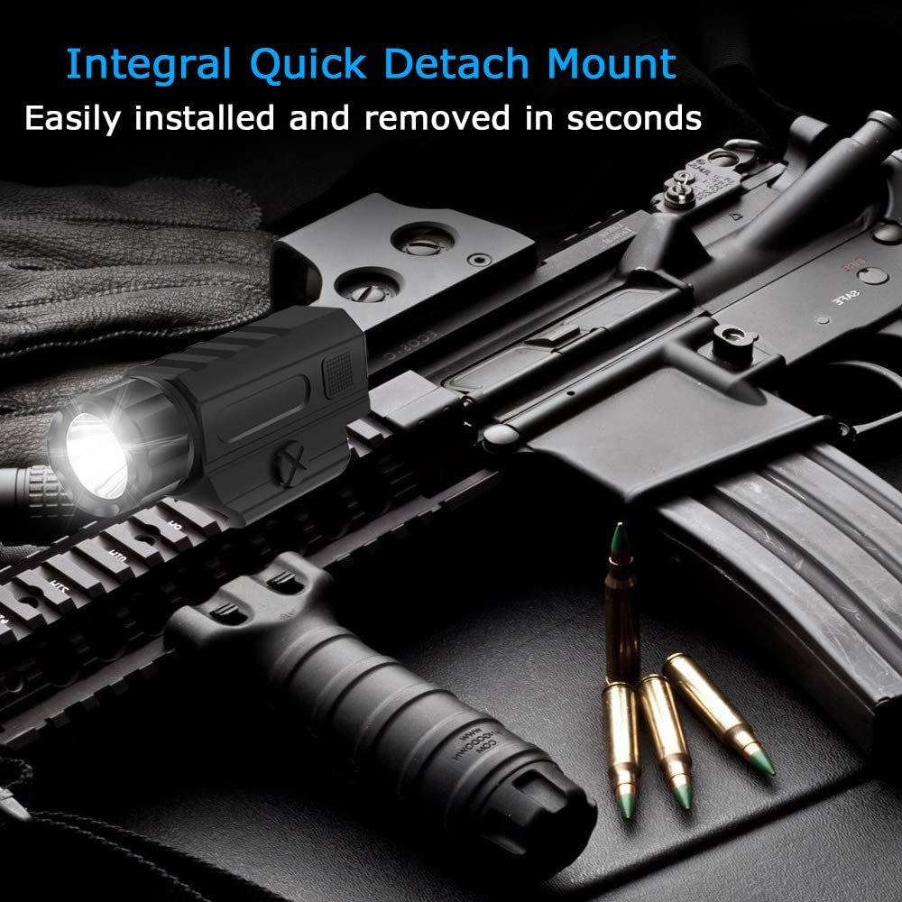 Tactical Gun Light Rail Mounted Weapon Light Flashlight Handgun Torch Light